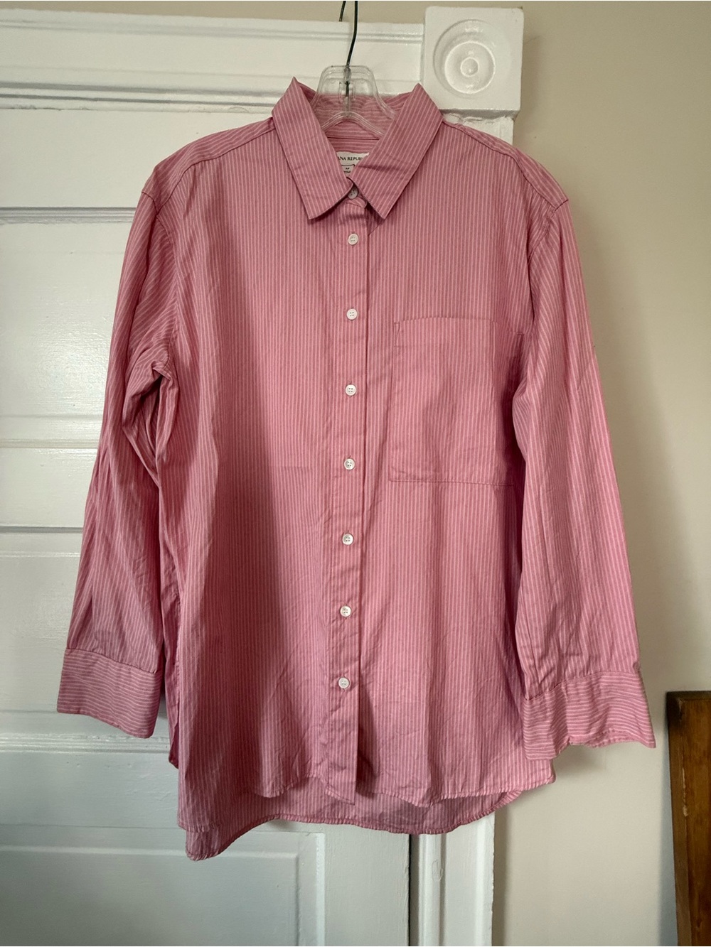Banana Republic Pink Pinstripe Dress Shirt